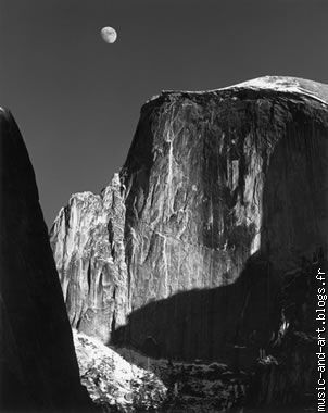 "Moon And Half Dome",Yosemite National Park,California (1960)